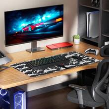 MOYAC Mouse Pad para Juegos XXL (300 * 800 mm), Alfombrilla Ratón Impermeable y Antideslizante, Suave y Cómoda, Accesorio de Escritorio, Mousepad para Oficina, Computadoras, Laptops (Olas de Kanagawa) - Samurái - Ver 11