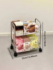 1/2/3/4-poziomowy akrylowy wózek na kółkach, przezroczysty organizer do łazienki, przezroczysta organizacja pralni, mobilny regał wielofunkcyjny, wózek narzędziowy do biura, salonu, prezentów świątecznych i noworocznych (z wyłączeniem przedmiotów na półce)