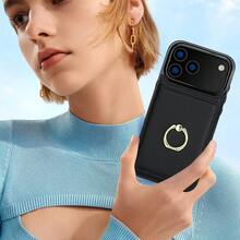 ZZXX Wallet Solid Color Ring 360° Rotation Button Side Sticker With Card Slot RFID Blocking Kickstand Magnetism Flip PU Artificial Leather Case Compatible With IPhone Air 17 Pro Max 16e 15 Pro 14 Plus 13 Mini 12 11 SE 2022 X XS XR 8 7 ForSamsung Galaxy S25 Edge S25 Ultra S24 FE S23 Plus S22 S21 Note 20 A12 A13 A14 A15 A16 A17 A26 A35 A36 A51 A52 A53 A54 A55 A56 A71 A72 A73 ForGoogle Pixel 6a 8 Pro 8a 9 9a 10 Pro XL Cover Business Shockproof Protective Card Bag