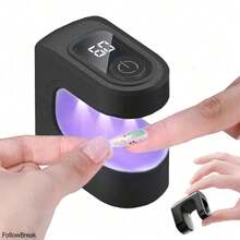 Movcle Portable Mini Nail Dryer Lamp, USB Rechargeable Nail Gel Curing Light, For Gel Polish & Nail Art, Suitable For Home DIY - màu đen - Xem 1