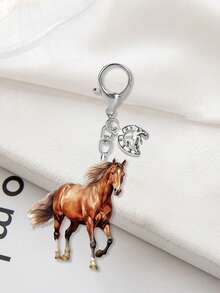 Pandantiv fermecător cu cal, breloc acrilic - cadoul perfect pentru iubitorii de cai - pandantiv rucsac, accesorii pentru genți, 2D - utilizare zilnică, accesorii multifuncționale pentru chei auto, pandantiv auto decorativ acrilic, breloc cu desene animate drăguțe cu cal, decorare geantă, pandantiv cu cataramă cu homar, model drăguț de cal, pandantiv pentru căști, pandantiv cu cochilie de telefon mobil - perfect pentru chei auto, interiorul mașinii, competiții ecvestre, pasionați de cai - cadou de ziua de naștere.