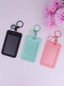 1pc ID Badge Holder Cute Keychain With Cat Charm Best Gift For Women Doctor Nurse Teacher Money Wallet Mini Wallet Purse Wallet Wallet Keychain Card Wallet