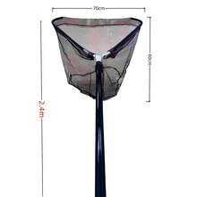 Thickened Dip Net, Professional Fish Pond Cleaning & Harvesting Net, Aluminum Alloy Triangle Deep Net Bag, Foldable Portable Triangle Dip Net, Telescopic Fish Net, Foldable Net Bag Easy Storage - Black - View 3