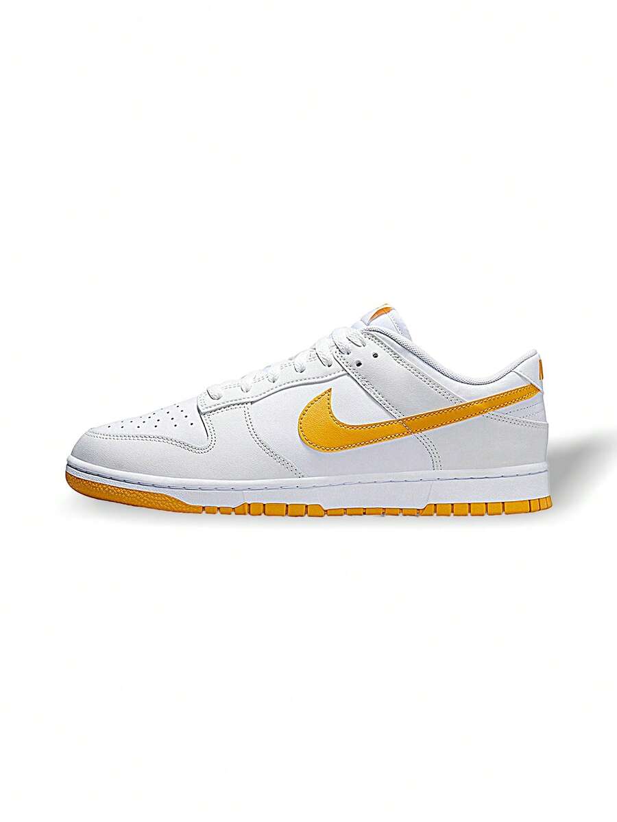 Giày thể thao Nike nam DUNK LOW RETRO thể thao thường ngày nhẹ đệm mềm co giãn thân thiện với da dễ xỏ vào chống trượt đi làm hàng ngày tập thể dục du lịch trắng/vàng DV0831-110 - màu trắng hơi vàng - Xem 1