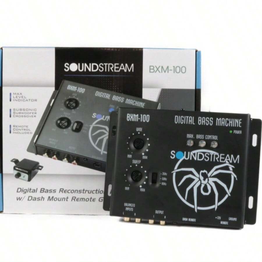 Epicentro Soundstream BXM-100 Restaurador de Bajos Auto con Control Remoto - Negro - Ver 1