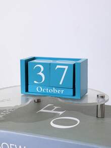 1 件创意木制台历、客厅、书房、商店装饰、木质日历摆件最佳礼物