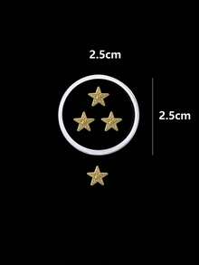 3 peças/caixa de joias de dente de metal com pedras preciosas em forma de estrela, joias de dente hip hop para homens (ouro/prata)