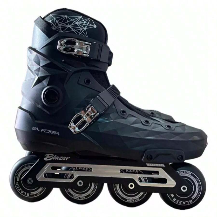 Patines en linea Black&silver Free Style Bz-0120 - Negro - Ver 1