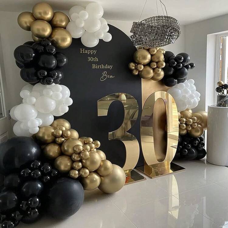 Decorative Balloons - Vàng đen - Xem 6