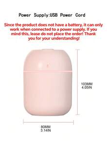 1pc Usb-powered 220ml Mini Droplet-shaped Portable Air Humidifier & Essential Oil Diffuser, Car & Home Use, Suitable For Office & Home - White - View 6