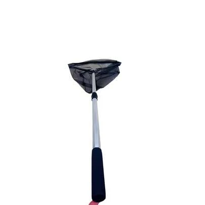 Teleskopowa trójkątna siatka wędkarska, składana siatka wędkarska ze stopu aluminium z długim uchwytem