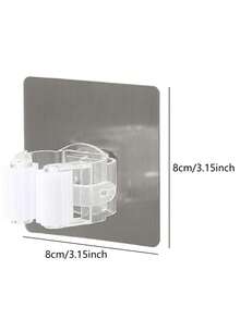 8/4/1 paquet Support mural pour balai robuste, pince multifonction puissante, convient pour les outils de salle de bain, charge max 3000g/6,6 lb, pince à balai, porte-balai, accessoire de salle de bain pratique, fournitures de nettoyage, pour maintenir les balais, les balais et les outils de nettoyage - Multicolore - Voir 7