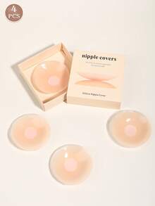 1/2 Pairs Breathable Invisible Nipple Covers, Thin Thermal Solid Pasties, Anti-Chafing Reusable Bra Tape For Dresses - Multicolor - View 13