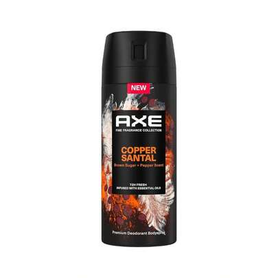 Axe Desodorante Aerosol 72h Copper Santal para Hombre Fragancia Azúcar Moreno y Pimienta 150ml