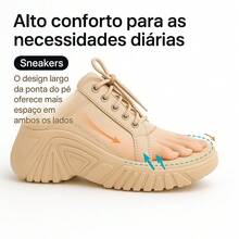 Buffalo Women's High Platform Sneakers Tractor Shoe 7cm High Promotion - 米色 - 查看 11