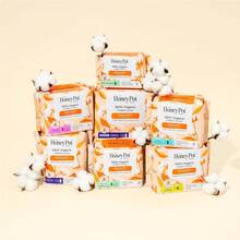 The Honey Pot Company - Sanitary Pads For Women - Non-Herbal Overnight W/Wings - Organic Cotton Cover, & Ultra-Absorbent Pulp Core - Feminine Care - 12 Ct - 64 chiếc (Gói 1 chiếc) - Xem 9