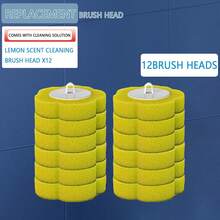 FoBianJie Yellow Lemon-Scented Disposable Toilet Cleaning Brush Replacement Head Bathroom Decor Fall Decor - Yellow lemon scented brush head - View 15