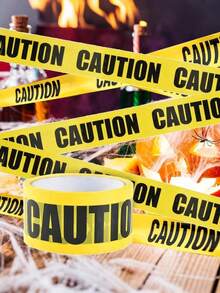 1 Roll Keep Out Caution Danger Warning Tape, Construction Site Warning Line Yellow Construction Vehicle Party Decorations Birthday Party Supplies(One Roll Is 5 Centimeters In Width And 50 Meters In Length.) - Yellow - View 1