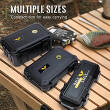 Caja humidificadora de viaje calva, portátil y pequeña con humidificador, hermética, a prueba de aplastamiento, impermeable, capaz de contener hasta 3-4 puros - 2 puros - Ver 6