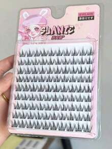 90 Clustered Segmented Dog-Like Faux Eyelashes With 9 Rows Large Capacity Realistic Plush Feeling Slouchy Man Triple-Set False Eyelashes For Lash Extension, Magnifying Eyes With Ultra-Thin Black Stem For Daily Commuting, Portable, Reusable And Comfortable To Wear Without Irritation Lash Clusters, Eyelash Clusters, Individual Eyelashes, Lashes, Fake Lashes - C - 查看 2