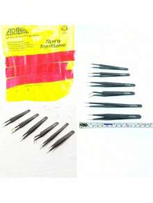 Pinzas Antimagneticas Anti Estática Anti Magnéticas Antiesta - Negro - Ver 4