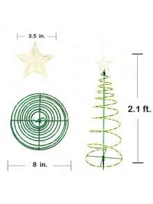 1 件装 LED 太阳能铁艺星星圣诞树灯户外防水庭院花园节日氛围装饰草坪灯 - 太陽能樹燈星星 - 查看 5
