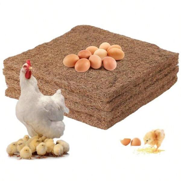 4pcs/6pcs/10pcs 11.8"X11.8" Overseas New Chicken Nest Pad, Coconut Fiber Cushion, Poultry & Pet Nest Liner, Easy To Clean Mat, Replaceable Chicken Nest Pad, Anti-Slip