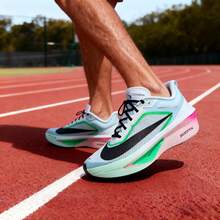 Nike 男子跑步鞋 專業公路競速碳板跑步鞋 ZOOM FLY 6網面透氣緩震耐磨運動鞋 FN8454-402 - 藍色 - 查看 1