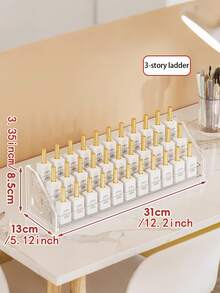 1 zestaw wielowarstwowej półki ekspozycyjnej do przechowywania kosmetyków, na lakiery do paznokci, cienie do powiek, pudry kompaktowe i inne kosmetyki do makijażu, na toaletkę, jako stojak na dekoracje świąteczne i noworoczne