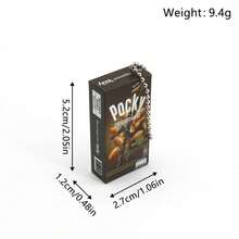 仿真日本零食格力百里子饼干钥匙扣微型食玩百里子夹心饼干棒挂饰 - 彩色 - 查看 4