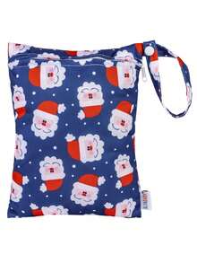 1 件装卡通印花湿袋尿布袋婴儿洗澡家庭装饰礼品