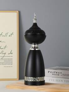 1 pièce Brûle-encens en fer de 34,5 cm de hauteur, disponible en blanc crème et noir, décoration d'intérieur minimaliste et élégante, diffuseur d'aromathérapie, convient à diverses occasions, peut être utilisé comme cadeau pour les fêtes ou la remise des diplômes - Multicolore - Voir 11