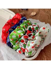 Set de 6/8/12 scrunchies navideños elásticos con efecto holográfico para mujer, accesorios para el cabello de colores, gomas para el cabello sin marcas, accesorios para el cabello con pinza lateral de colores, herramientas de peinado, regalos, viajes, regalos para mujeres, artículos para el cabello, rellenos de calcetines navideños, regalos de Navidad, rellenos de calcetines navideños para adultos, rellenos de calcetines para adultos, accesorios para mujeres, relleno de calcetines, accesorios de cabello de mayoría de edad, accesorios de cabello navideños, ideas de regalo para mujeres, rellenos de calcetines de belleza