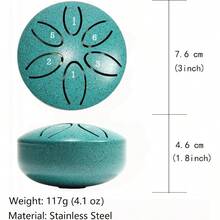 3.6 英寸 C 大调 6 音钢舌鼓，空灵疗愈鼓，打击乐器 - 生日礼物、复活节礼物、万圣节礼物、圣诞节礼物、完美礼物、赠品 - 彩色 - 查看 5