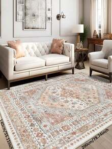 Vintage European Bohemian Oriental All-Over Upgraded Fabric & Material Delicate Clear Decorative Crystal Velvet Rug, With Striped Texture, Soft Crystal Velvet Material Without Pile, Suitable For Bedroom, Living Room, Closet, Children's Room, Multi-Purpose Room, Casual Home Decor, Room Decor, Exotic Style Carpet, Easy Cleaning And Maintenance For Home Use - Red - View 17