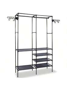 Perchero de Pie, Organizador de Metal para Ropa Armario 2 Niveles y 3 Niveles, Closet Organizador de Ropa, Estante de Ropa para Balcón, Dormitorio y Lavandería