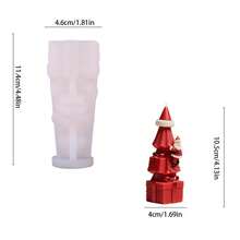 1 pieza Molde de silicona con diseño de Papá Noel para vela perfumada, regalo creativo de Papá Noel, moldeado de jabón, resina, yeso, decoración del hogar y regalos manuales creativos