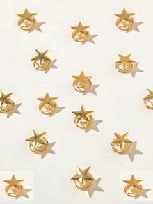 Gold Star Hair Clips Spiral Hair Pins Gold Star Clips Gold Star Hair Studs Vintage Star Bridal Hair Pins Star Spiral Wedding Hair Clips Headpieces For Brides Girl Women Hair Accessories Bridal Pins, Hair Slide, Hair Barrettes