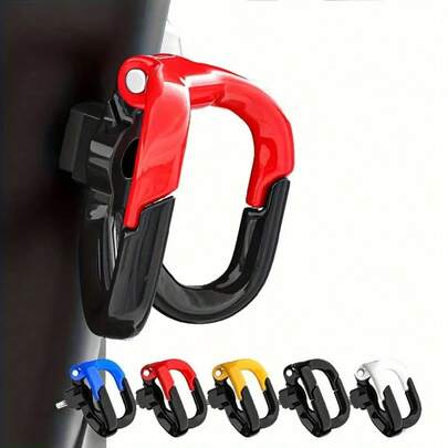 1pc SPORTULI Aluminum Alloy Motorcycle Helmet Hook - Dual Layer Luggage Rack Suitable For Scooter Bicycle - Durable Multifunctional Skateboard Accessories Bicycle Storage Solution, Fashionable Metal Appearance, Sturdy Design, High-Quality Construction