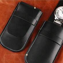 1pc Pu Leather Watch Bag Pouch Organizer Watch Accessories Anti-Dust Gift Bag Flannelette And Leather Bags For Jewelry Watch Storage Gift Bags - 13*7cm - View 4