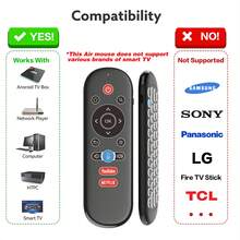 2.4G Wireless Air Mouse Remote Control With Mini Keyboard, Backlight, 6-Axis Gyroscope, Voice Search, IR Learning Function, Built-In 300mAh Rechargeable Battery, Suitable For Android TV Box, Projector, PS3, PC, Etc. Not Compatible With Smart TV - Black - View 5