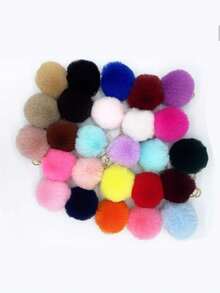 Cute 1 Piece Fluffy Authentic Pink Pom-Pom Pendant Keychain, Pom-Pom, Bag Wallet Pendant Car Accessory, Bag Pendant, Academy Style, Gothic Style, Y2k Christmas Gift