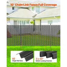 Privacy Slats For 6' High Chain Link Fence - Single-Wall Design With Bottom Lock - Enhance Security And Visual Appeal - Black - View 5