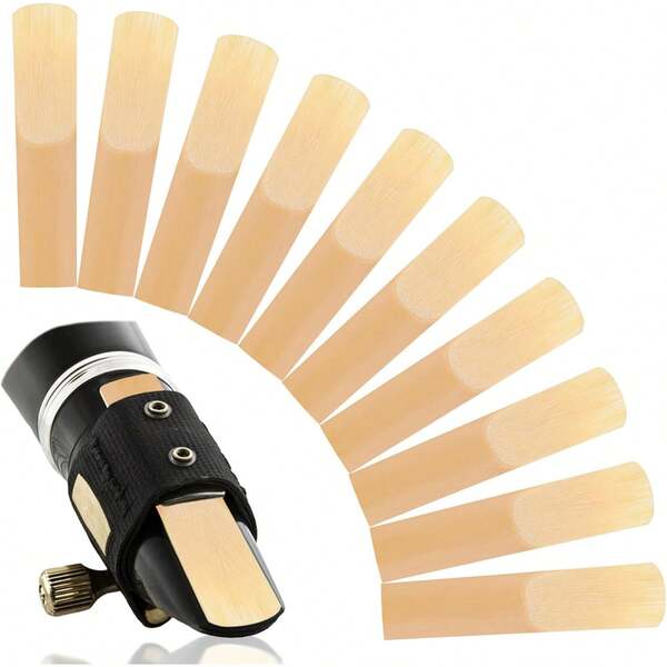 10 Pieces Clarinet Reeds Strength 2.5 Traditional Reeds Clarinet Use Strength 2.5 Bb Clarinet Reeds Supply Beginner And Skillful Player