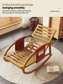 Outdoor/Indoor Single Swing Lounge Chair, Removable & Movable, Solid Wood Frame, Suitable For Cafe, Balcony, Yard