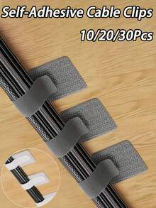 Selbstklebende Nylon-Kabelclips - Starke Kordclips für Schreibtisch, Wand usw. - Mehrzweck-Kabelmanagement-Binder, Kabelorganisatoren für Büro Zuhause - Effiziente Kabelführung, flexible Binder