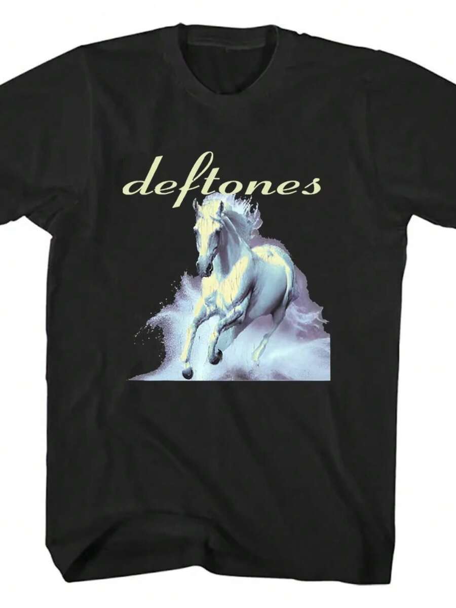 Rock Band Men Printing Tshirts Women Clothes Casual Short Sleeve Comfortable T-Shirt Unisex Streetwear Graphic Tees Top - 黑色2 - 查看 1