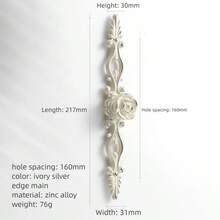 1 Piece Zinc Alloy Wardrobe Drawer Handle, Cabinet Knob, American Retro Furniture Door Handle, Kitchen Handle, Dressing Table, Children's Room Drawer Handle, Furniture Hardware Accessories