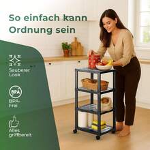 Credenza per stoviglie e dispensa da cucina, scaffali di stoccaggio