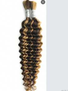 Eulisi 夹式接发真人发，60% 女士夹式接发，天然真人发，18 英寸 135 克 8 件，1 根墨黑色直发。真人发辫，适用于波西米亚风辫子，深水波浪，散装真人发 110 克，14-30 英寸卷发，适用于波西米亚风辫子接发，无纬 12A 湿发和波浪发，2 捆/包，自然色，P4/27#，99J#，27#，4#， - 黑色 - 查看 32